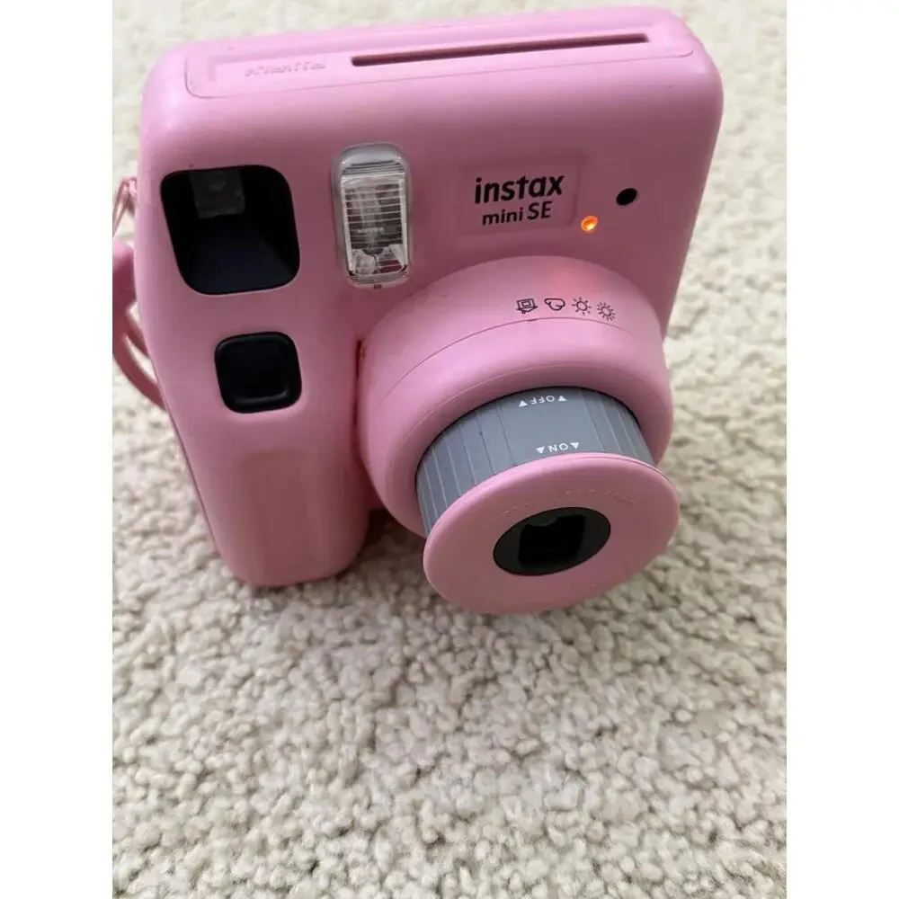 Fujifilm Instax Mini SE Instant Camera - Pastel Pink - Slim Design - Tested